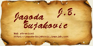 Jagoda Bujaković vizit kartica